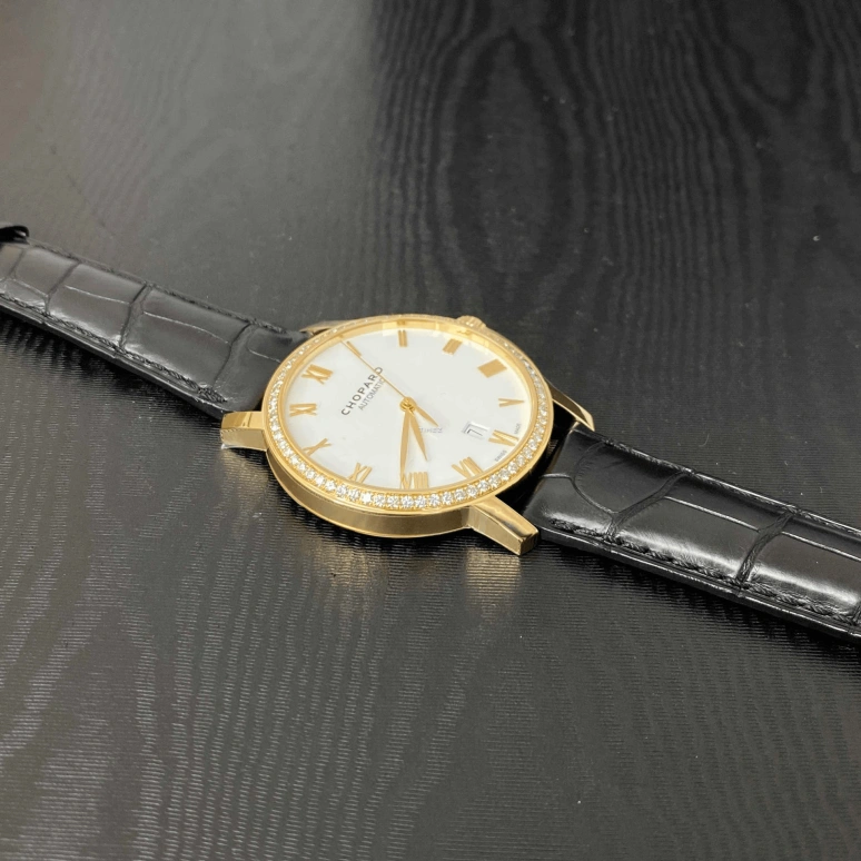 Chopard,Classic 40mm,40mm,Yellow Gold,White,Handwound,Day,Sapphire,171278,171278-0001