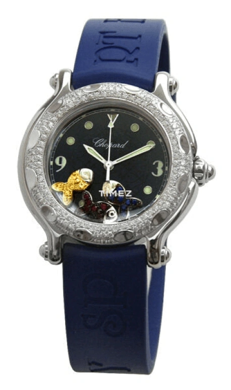 Chopard,Happy Sport 33mm,33mm,Stainless Steel,Blue,Quartz,Day,Sapphire,278922,278922-2001
