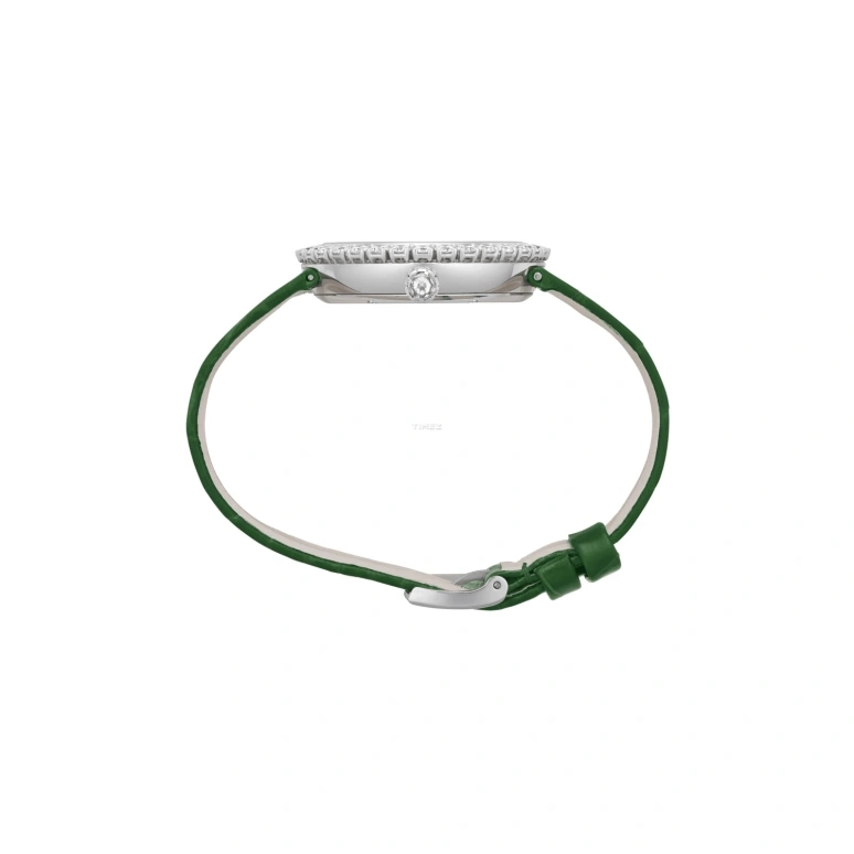 Chopard,Happy Diamonds 37.70mm,37.70mm,White Gold,Green,Quartz,Sapphire,Crystal Glass,Round,204445,204445-1009