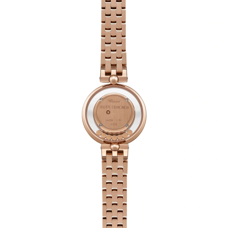 Chopard,Happy Diamonds 32mm,32mm,Rose Gold,Silver White,Quartz,Sapphire,Crystal Glass,Round,209426,209426-5002