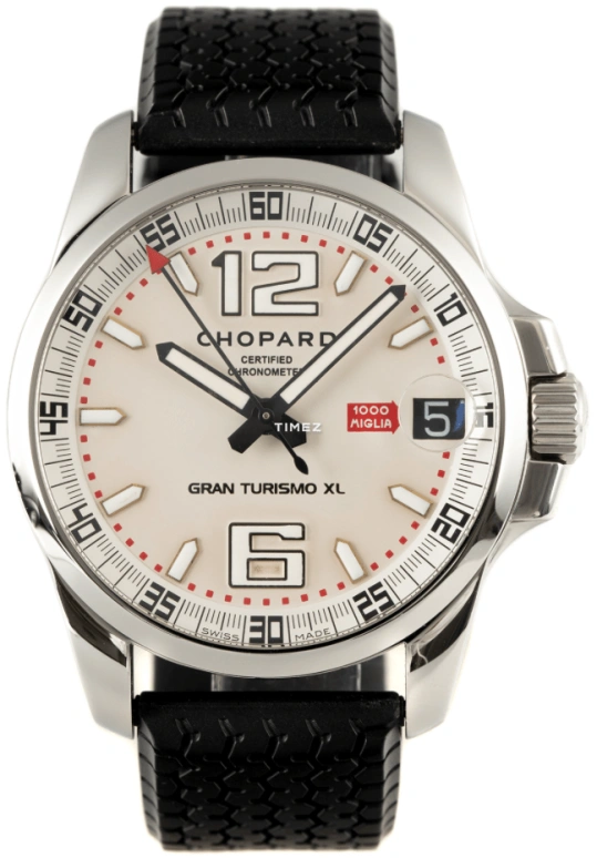Chopard,Mille Miglia 44mm,44mm,Stainless Steel,White,Automatic,Day,Sapphire,16,16/8458