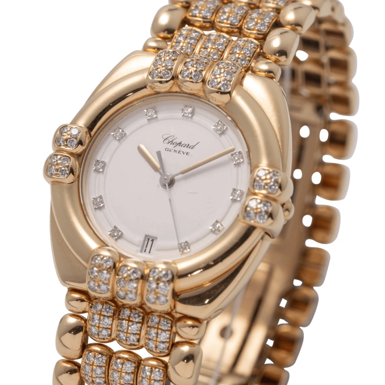 Chopard,Alpine Eagle 30mm,30mm,Yellow Gold,Silver White,Quartz,Day,In-house Caliber,32,32/5120