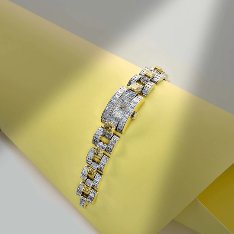Chopard,La Strada 18.50mm,18.50mm,White Gold,Silver,Quartz,Sapphire,Rectangular,416627,416627-9001