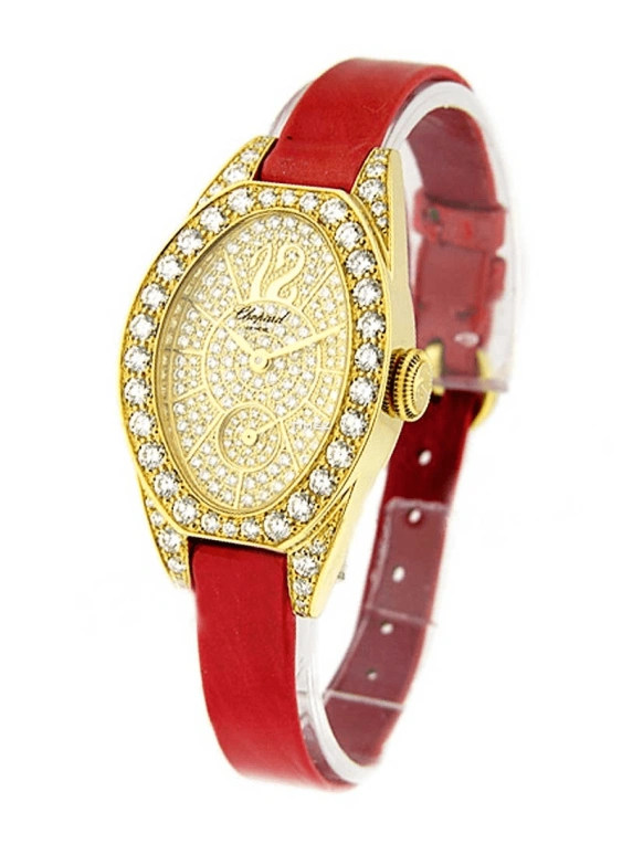 Chopard,Ladies' 24x40mm,24x40mm,Yellow Gold,Gold,Silver,Quartz,Sapphire,Oval,137228,137228-0001