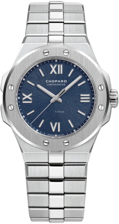 Chopard,Alpine Eagle 36mm,36mm,Stainless Steel,Blue,Automatic,Date,60hours,298601,298601-3001