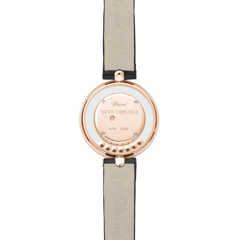 Chopard,Happy Diamonds 32mm,32mm,Rose Gold,White,Quartz,Sapphire,Crystal Glass,Round,209426,209426-5201