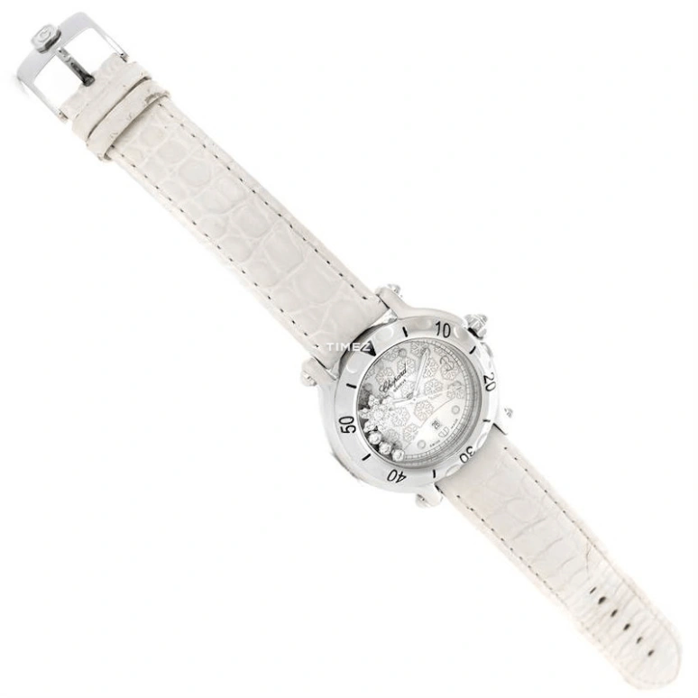 Chopard,Happy Diamonds 32mm,32mm,Stainless Steel,White,Quartz,Day,Sapphire,278949,278949-3001