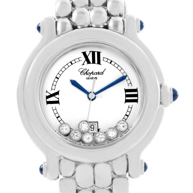 Chopard,Happy Diamonds 33mm,33mm,Stainless Steel,White,Quartz,Day,Sapphire,Crystal Glass,278236,278236-3005