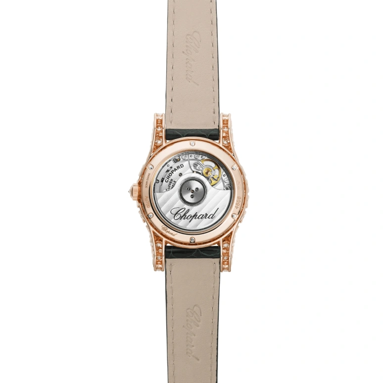Chopard,L'HEURE DU DIAMANT 30mm,30mm,Rose Gold,Green,Automatic,42hours,In-house Caliber,13A377,13A377-5008