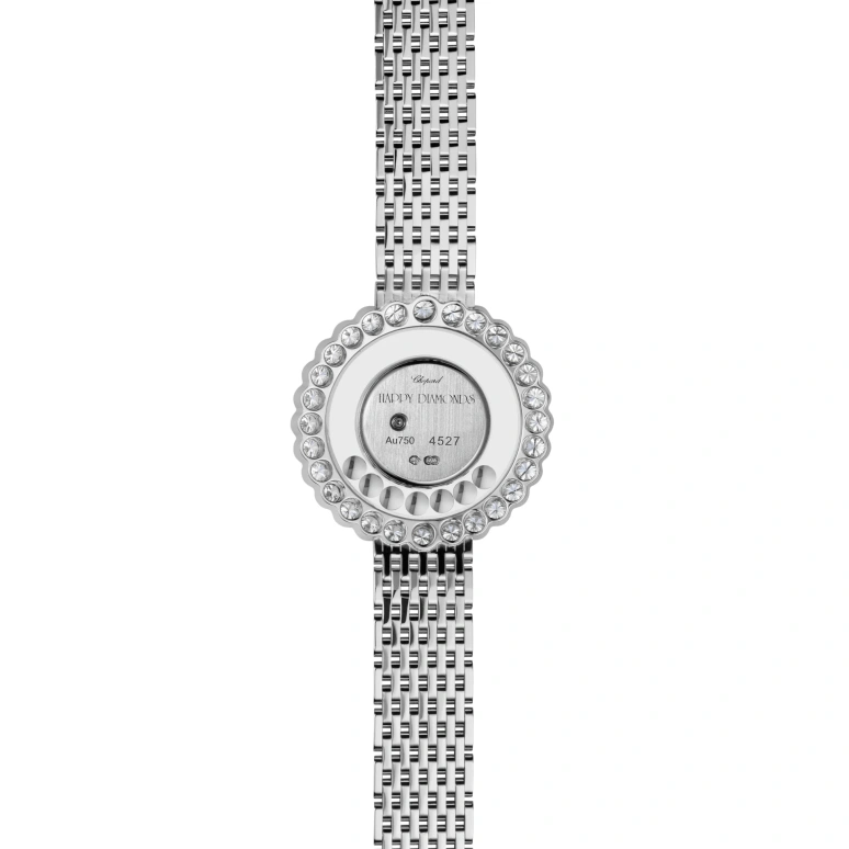 Chopard,Happy Diamonds 30.30mm,30.30mm,White Gold,White,Silver,Quartz,Sapphire,Crystal Glass,Round,204180,204180-1201