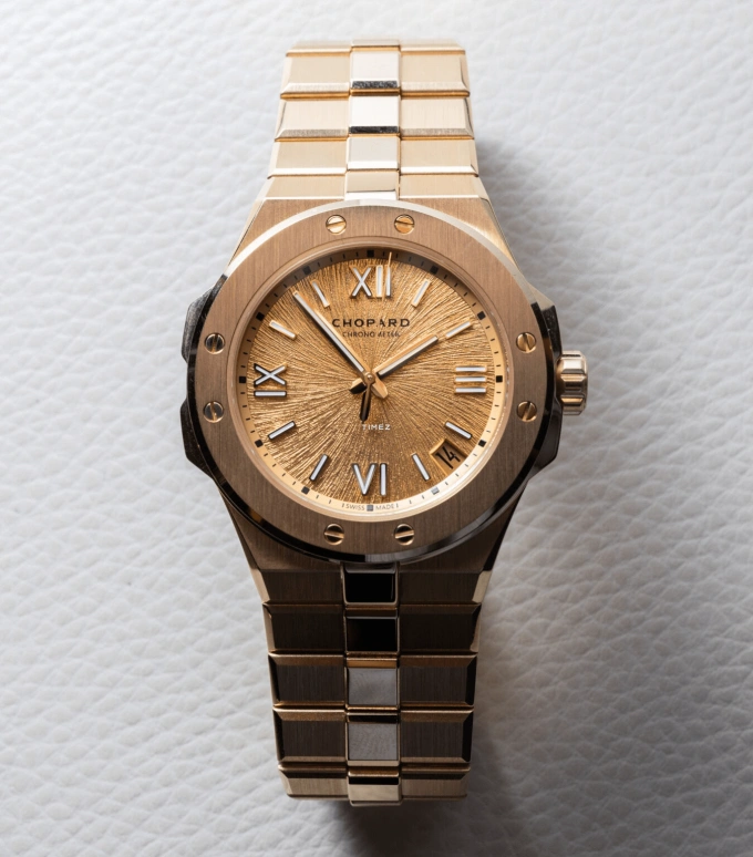 Chopard,Alpine Eagle 41mm,41mm,Yellow Gold,Gold,Automatic,Day,Sapphire,295363,295363-0001