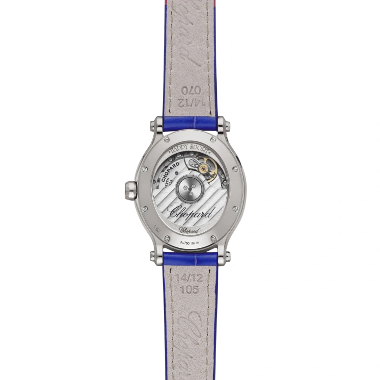 Chopard,Happy Sport 31.31x29mm,31.31x29mm,White Gold,Blue,Automatic,42hours,In-house Caliber,275362,275362-1001