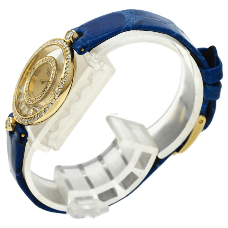 Chopard,Happy Diamonds 24mm,24mm,Yellow Gold,Champagne,Quartz,Sapphire,Round,20,20/3957 Gold