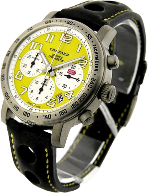 Chopard,Mille Miglia 39mm,39mm,Titanium,Yellow,White,Automatic,Chronograph,Day,16,16/8915-104