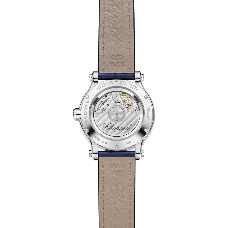 Chopard,Happy Sport 36mm,36mm,White Gold,Blue,Automatic,42hours,In-house Caliber,275378,275378-1003
