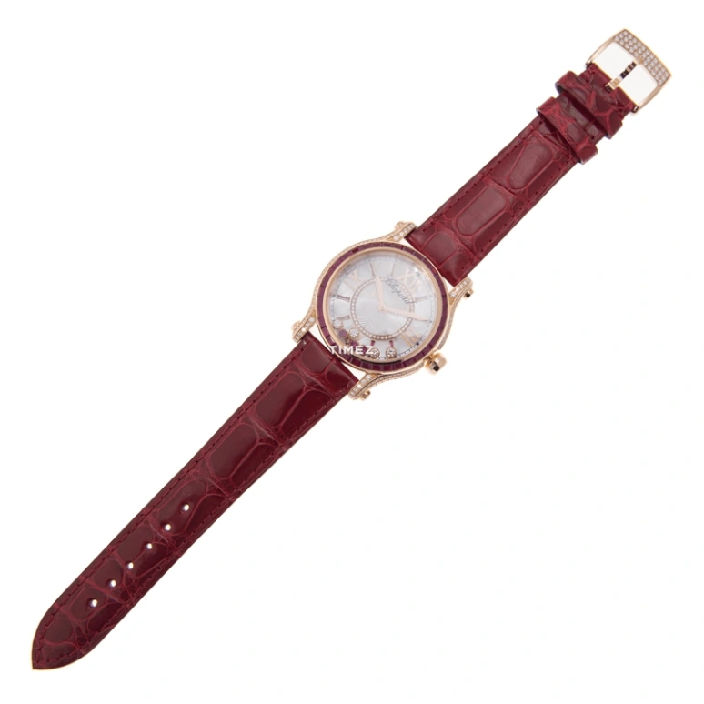 Chopard,Happy Diamonds 36mm,36mm,Rose Gold,White,Automatic,Sapphire,Crystal Glass,Round,274891,274891-5004