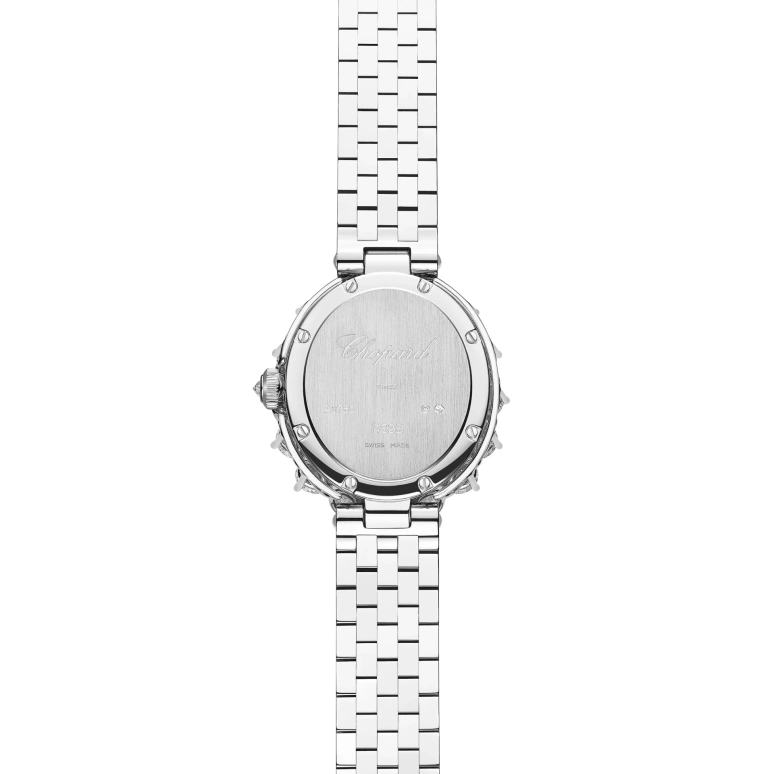Chopard,L'HEURE DU DIAMANT 30x27mm,30x27mm,White Gold,Silver White,Handwound,Sapphire,Crystal Glass,Oval,10A393,10A393-1106