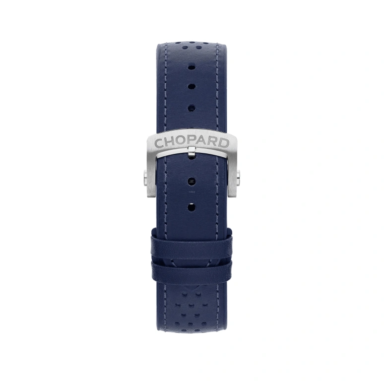 Chopard,Mille Miglia 43mm,43mm,Stainless Steel,Luminous,White,Blue,Automatic,60hours,In-house Caliber,168566,168566-6002