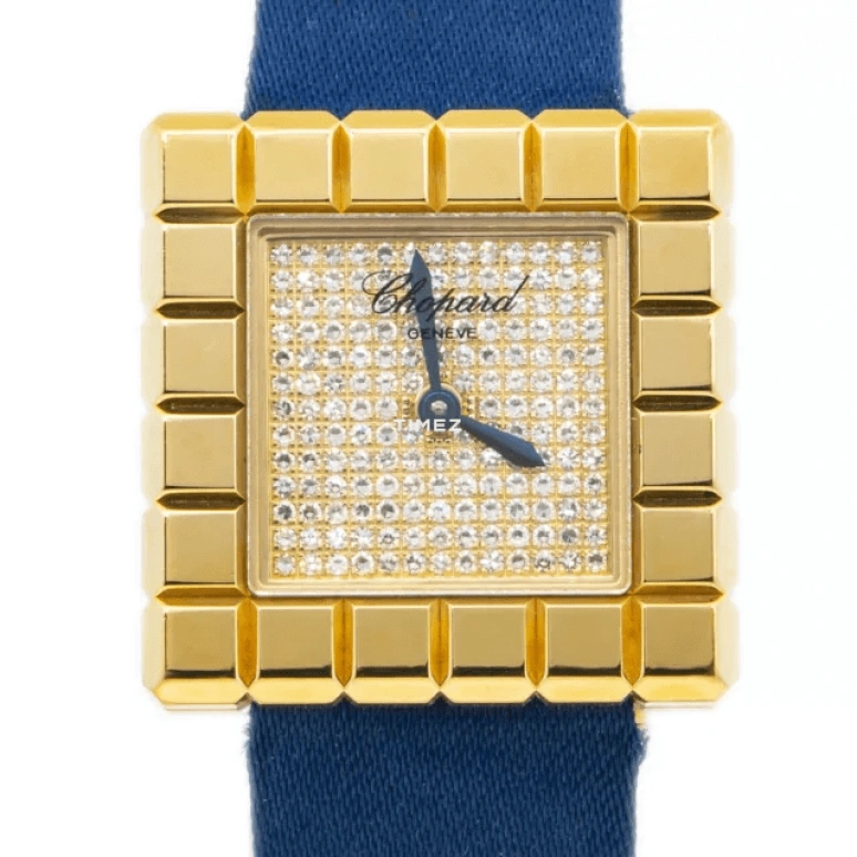 Chopard,Ice Cube' 25mm,25mm,Yellow Gold,Gold,Quartz,Sapphire,Square,11,11/7407