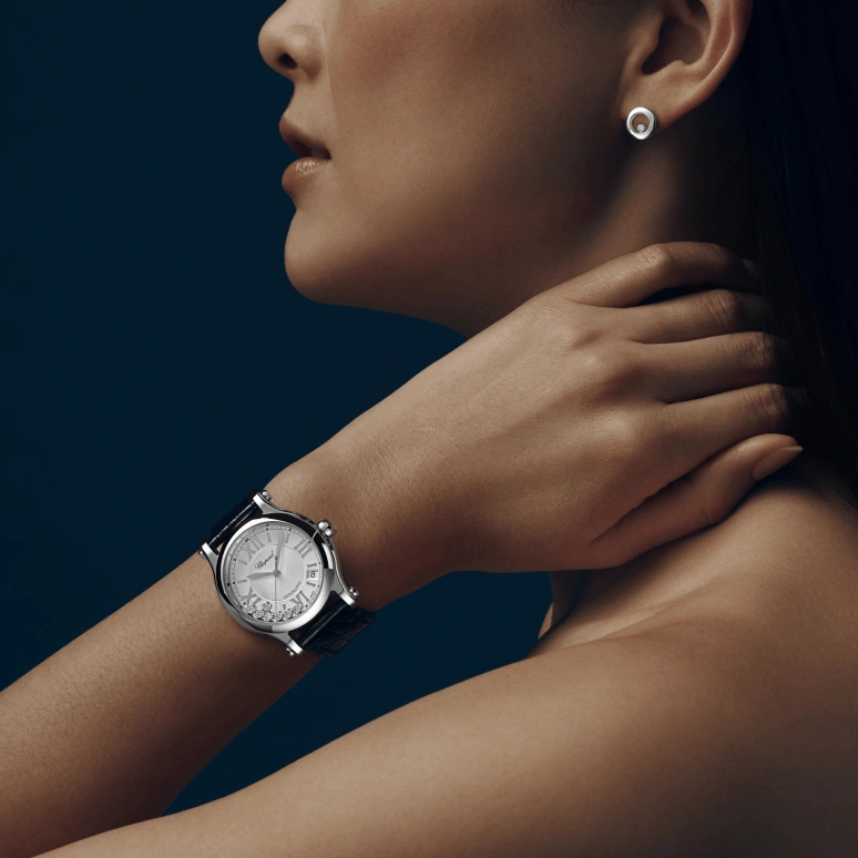 Chopard,Happy Sport 36mm,36mm,Stainless Steel,Silver,Sapphire,Crystal Glass,Open,278559,278559-3001