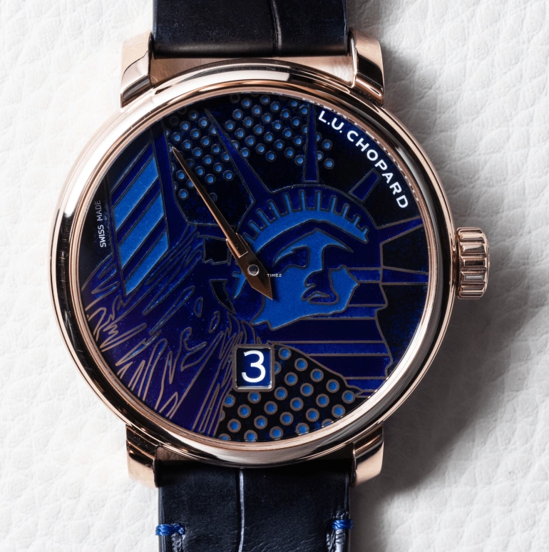 Chopard,L.U.C 40mm,40mm,Rose Gold,Blue,Handwound,Day,Sapphire,161977,161977-5004