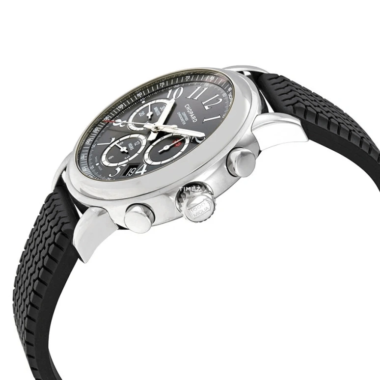 Chopard,Mille Miglia 42mm,42mm,Stainless Steel,Black,Automatic,Chronograph,Day,168511,168511-3002