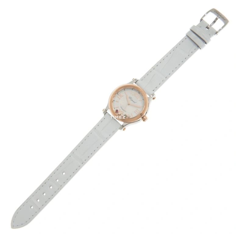 Chopard,Happy Sport 30mm,30mm,Stainless Steel,Rose Gold,Silver,Automatic,Sapphire,Round,278573,278573-6028