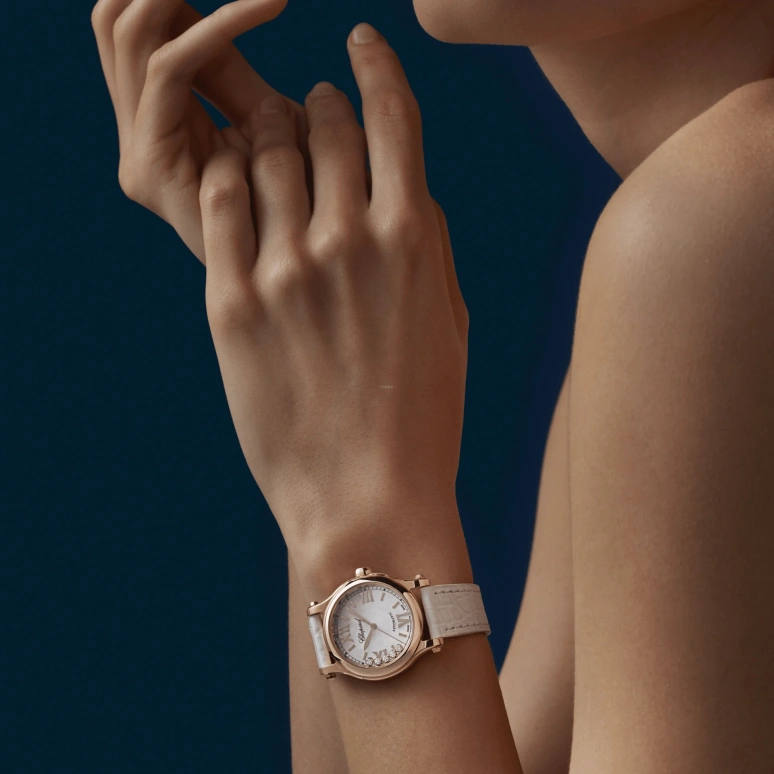 Chopard,Happy Sport 30mm,30mm,Stainless Steel,Rose Gold,Automatic,42hours,In-house Caliber,278573,278573-6017