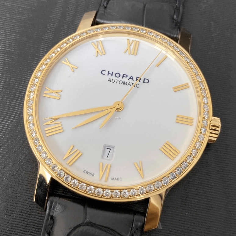Chopard,Classic 40mm,40mm,Yellow Gold,White,Handwound,Day,Sapphire,171278,171278-0001