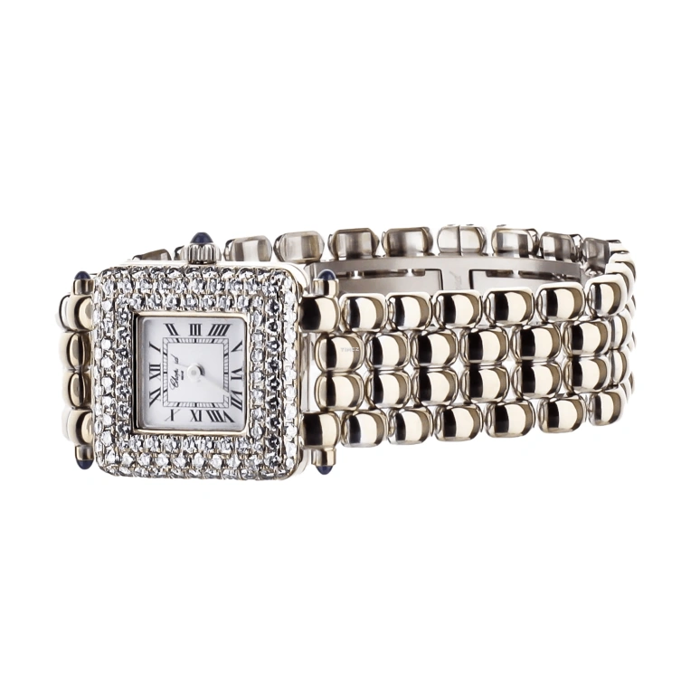 Chopard,Classic 28mm,28mm,White Gold,Silver White,Quartz,Sapphire,Crystal Glass,Square,10,10/6115-23