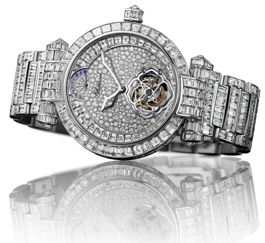 Chopard,IMPERIALE 42mm,42mm,White Gold,Silver,Handwound,Power Reserve Indicator,Tourbillon,384250,384250-1002