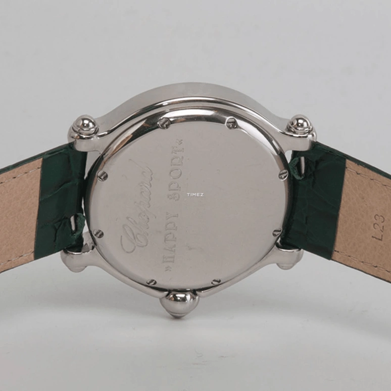 Chopard,Happy Sport 39mm,39mm,Stainless Steel,Green,Quartz,Day,Sapphire,Crystal Glass,28,28/8426-3001