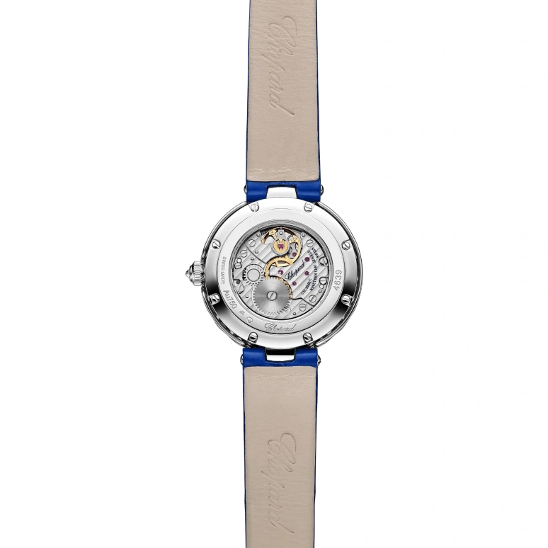 Chopard,L'HEURE DU DIAMANT 26mm,26mm,White Gold,Blue,Handwound,45hours,In-house Caliber,13A178,13A178-1312