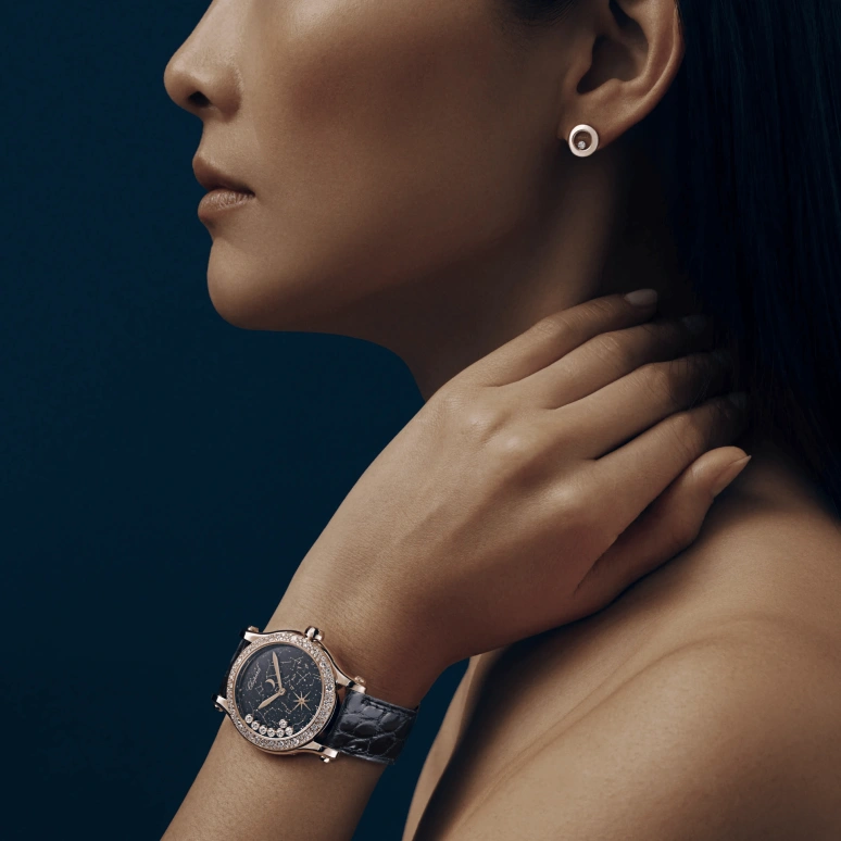 Chopard,Happy Sport 36mm,36mm,Rose Gold,Blue,Automatic,65hours,In-house Caliber,274894,274894-5001