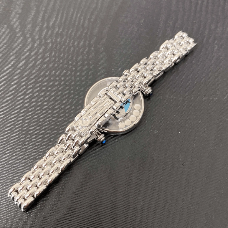 Chopard,Happy Diamonds 25mm,25mm,White Gold,White,Quartz,Round,Silver,204780,204780-1018