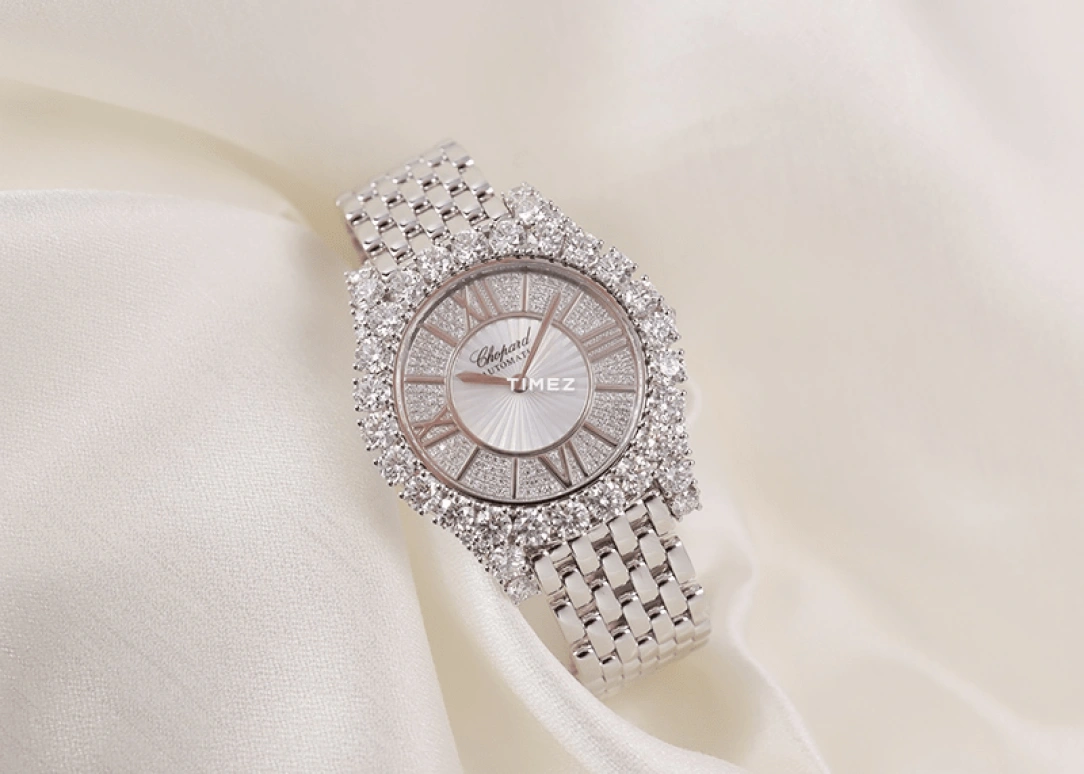 Chopard,High Jewellery 35.70mm,35.70mm,White Gold,Silver,Automatic,Sapphire,Round,109419,109419-1401