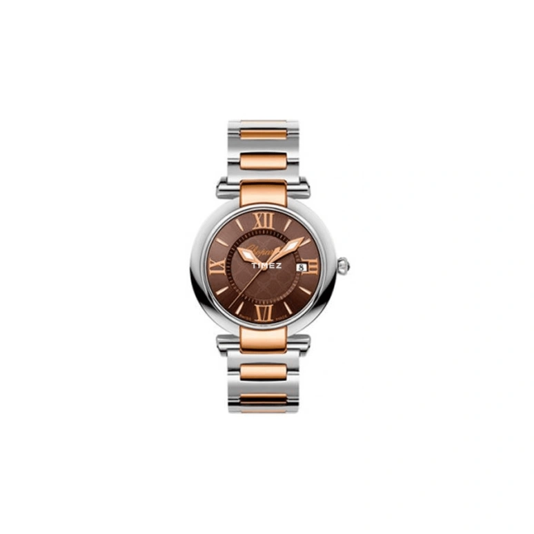 Chopard,IMPERIALE 36mm,36mm,Stainless Steel,Rose Gold,Coffee,Brown,Quartz,Day,Sapphire,388532,388532-6012
