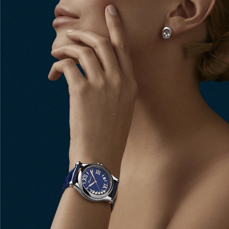 Chopard,Happy Sport 36mm,36mm,Stainless Steel,Sapphire,Crystal Glass,Seconds,Diamonds,278582,278582-6012
