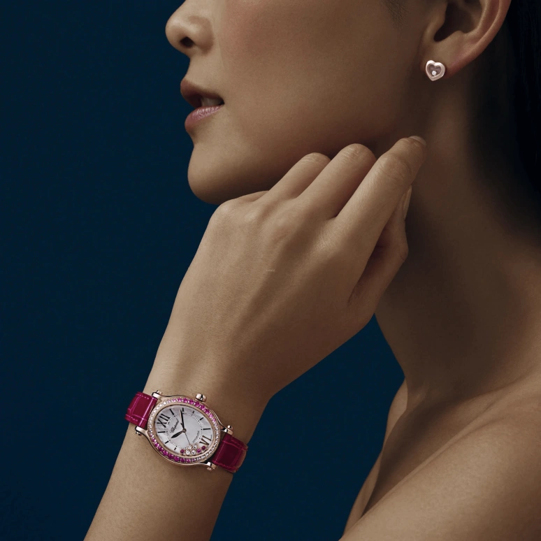 Chopard,Happy Sport 31.31x29mm,31.31x29mm,Rose Gold,Silver,Automatic,42hours,In-house Caliber,275362,275362-5003