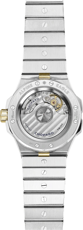 Chopard,Alpine Eagle 33mm,33mm,Stainless Steel,Yellow Gold,Grey,Automatic,42hours,In-house Caliber,298617,298617-4001