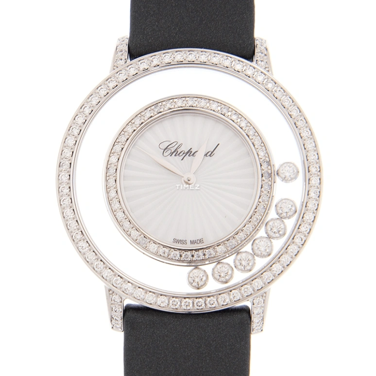 Chopard,Happy Diamonds 32mm,32mm,Stainless Steel,White,Quartz,Sapphire,Round,209429,209429-1201