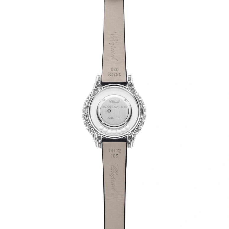 Chopard,Happy Diamonds 37mm,37mm,White Gold,White,Quartz,Sapphire,Crystal Glass,Round,209430,209430-1001