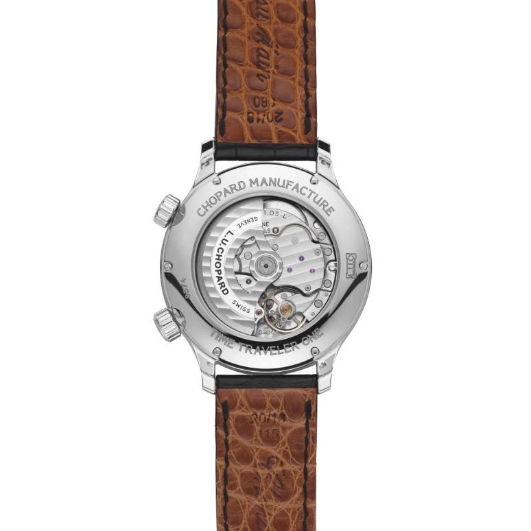 Chopard,L.U.C 42mm,42mm,Stainless Steel,Silver White,Luminous,Black,Orange,Red,Automatic,GMT,跳分,168574,168574-3001