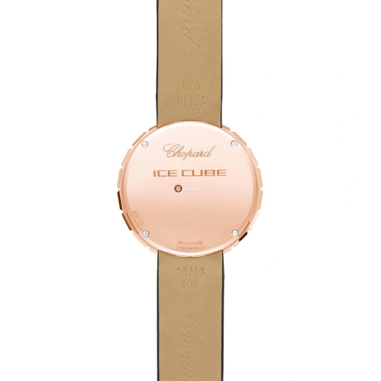 Chopard,Ice Cube' 36mm,36mm,Rose Gold,Gold,Quartz,Sapphire,Crystal Glass,Round,134015,134015-5001