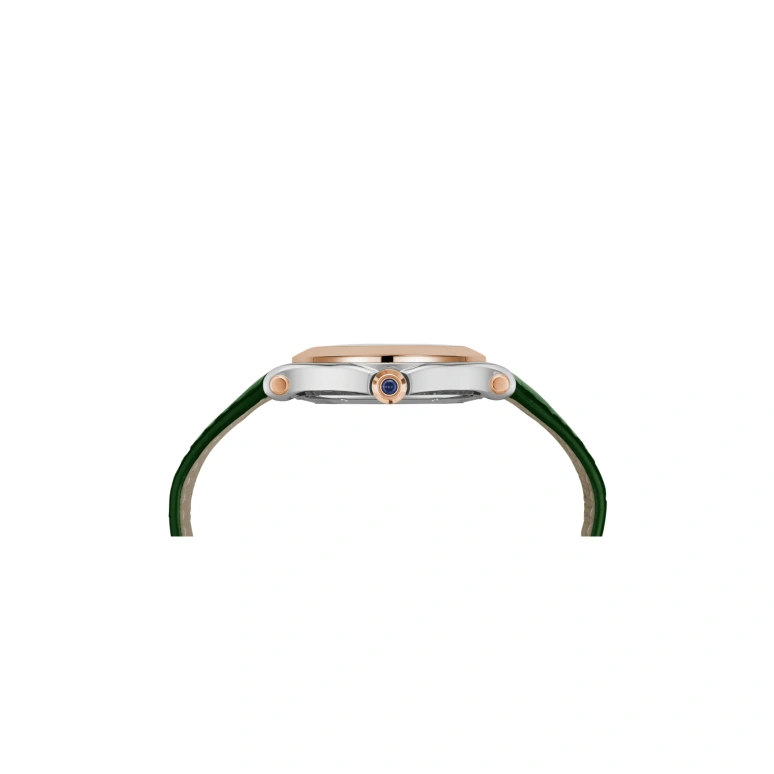Chopard,Happy Sport 36mm,36mm,Stainless Steel,Rose Gold,Green,Quartz,Day,Sapphire,Crystal Glass,278582,278582-6005