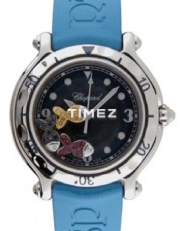 Chopard,Happy Sport 33mm,33mm,Stainless Steel,Blue,Quartz,Day,Sapphire,278922,278922-2001