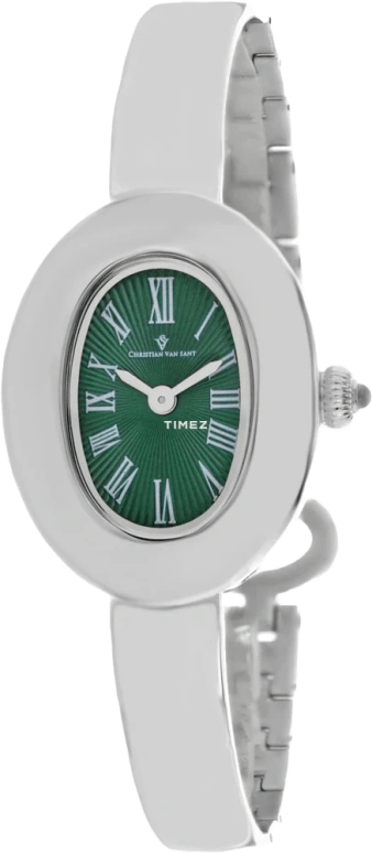 Christian Van Sant,woman 26mm,26mm,Stainless Steel,Green,Quartz,Hardlex,Round,CV4332