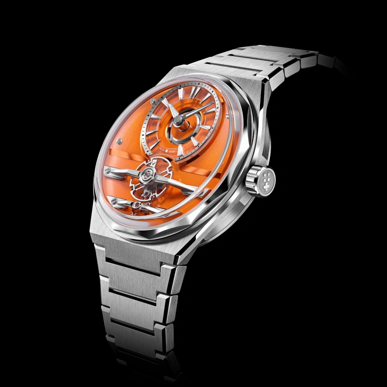 Christopher Ward,The C12 Loco 41mm,41mm,Stainless Steel,Orange,Handwound,Tourbillon,144hours,C12,C12-41H6D1-S00O0-B0