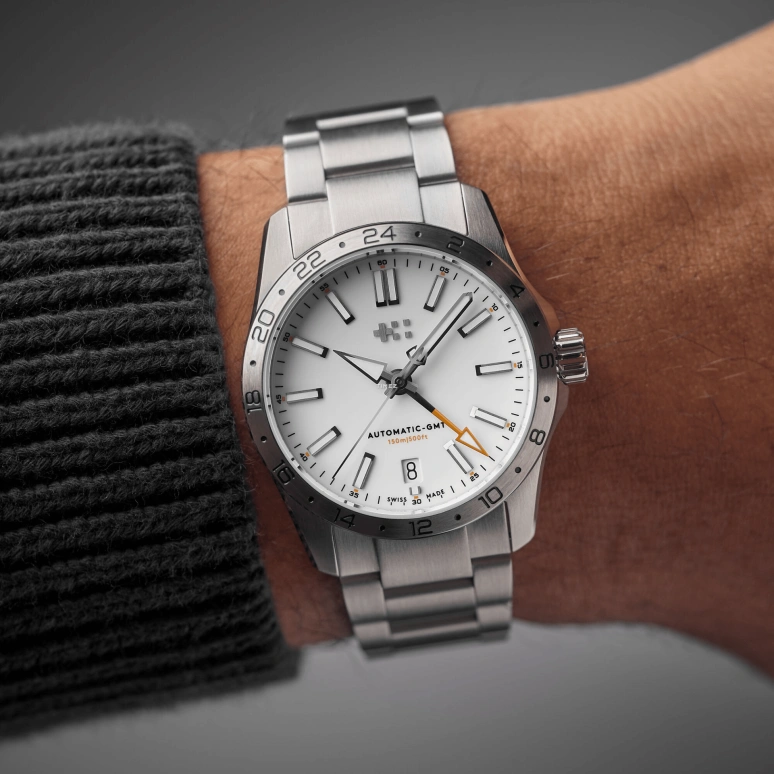 Christopher Ward,C63 36mm,36mm,Stainless Steel,White,Automatic,Day,Dule Time,C63,C63-36AGM3-S00W0-B0