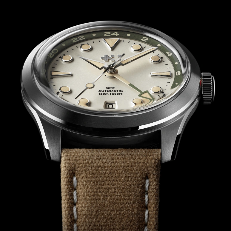 Christopher Ward,C65 38mm,38mm,Stainless Steel,White,Automatic,Day,Dule Time,C65,C65-38AGM3-S00E1-VC